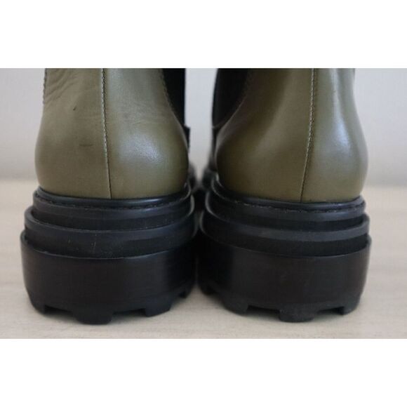 Aqua Women's Sz 10B Military Green/Black Mud Guard Platform Chelsea Boots - Picture 3 of 13